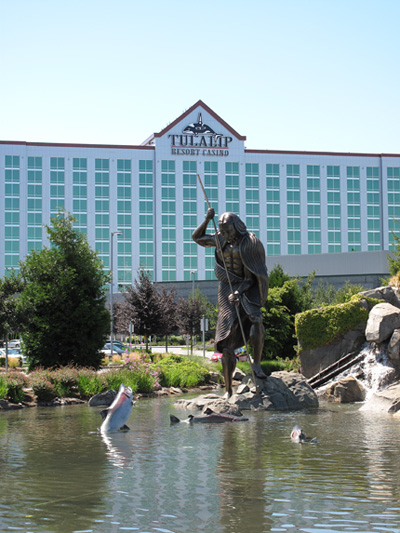 Tulalip fisher sculpture