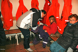 Suiting up for an Icelandic horse ride