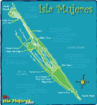 Map of Isla Mujeres