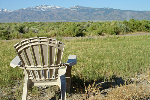 Chair in field