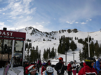 Sierra at Tahoe lift line