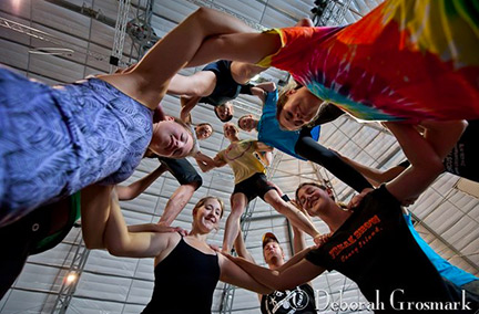 American Youth Circus human tower