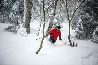 Killington glade skiing