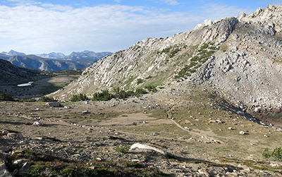 John Muir Trail looking south into valley