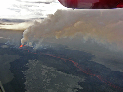 Volcano from the air