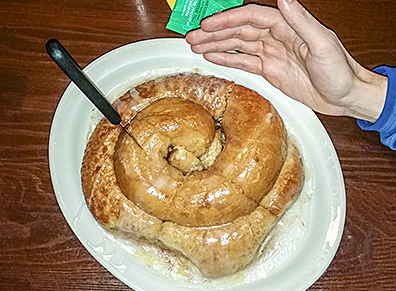 Giant cinnamon roll