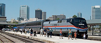 Train platform at LA Union Passenger Terminal