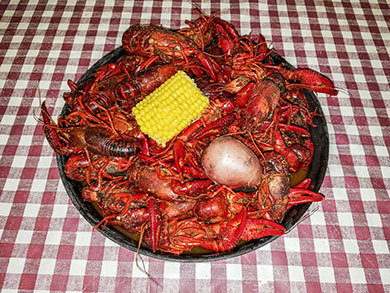 Platter of crawfish