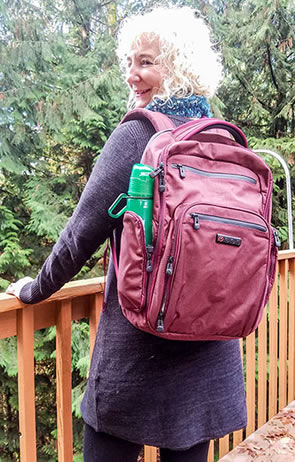 ECBC backpack on the go