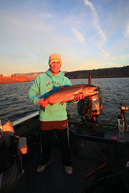 Happy fisherman