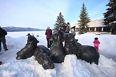 McCall,Idaho; downtown sculpture