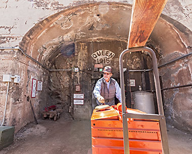 Brisbee, entering Queen Mine