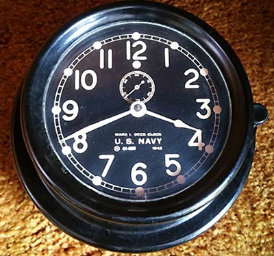 Whatcom Maritime Heritage Museum 1942 Navy deck clock