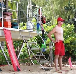 Oahu Ehukai Beach Park lifeguard