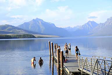 Glacier National Park swimming