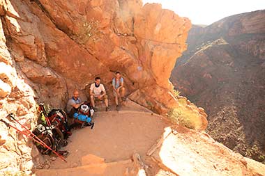 Grand Canyon Bright Angel Trail rest stop