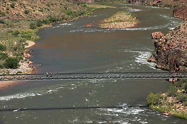 Grand Canyon Phantom Ranch hiking across Silver Bridge