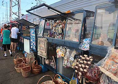 Food stands at Russian railway stations