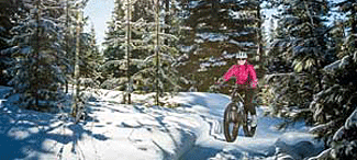 Fat snow biking