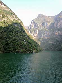 The Yangtze River through the gorges