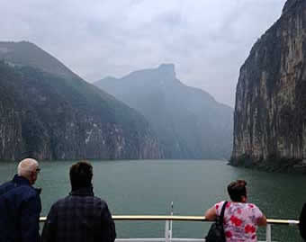 The Yangtze River through the gorges