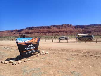 White Pocket Grand Canyon condor viewing sign