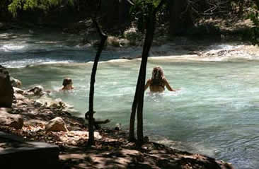 El Chiflon swimmers in Chiapas