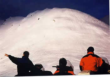 Snowmobiling Alaska - endless hill climbs