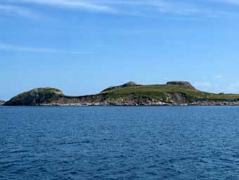 Saint-Pierre et Miquelon first view from ferry