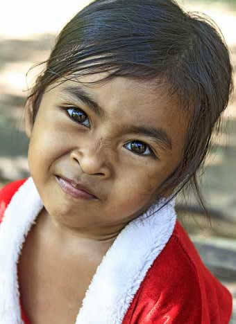 Young girl on Koh Trong Island across the Mekong River from Kratie, Cambodia