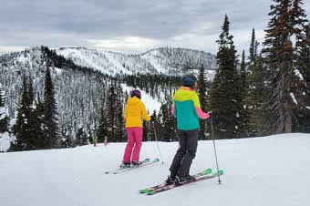 Skiing at Whitefish Mountain Resort, Montana