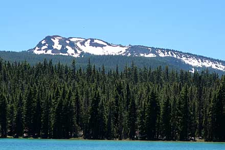 View of Mount Thielsen from the tent