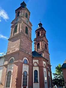 Miltenberg’s twin-towered church.