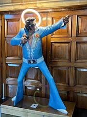 Saint Elvis sculpture titled Return to Sender by Sean Read