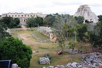 Uxmal Ballcourt and Pyramid of the Magician