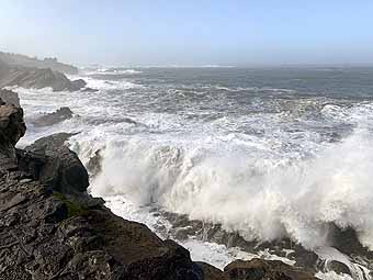 Shore Acres shoreline, Bandon, Oregon