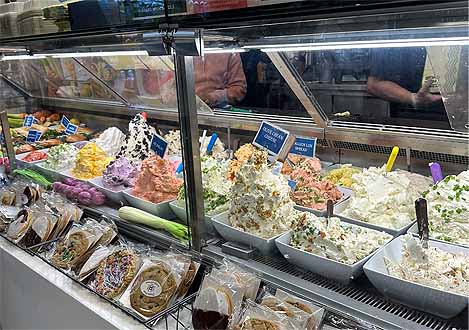 New York City deli counter
